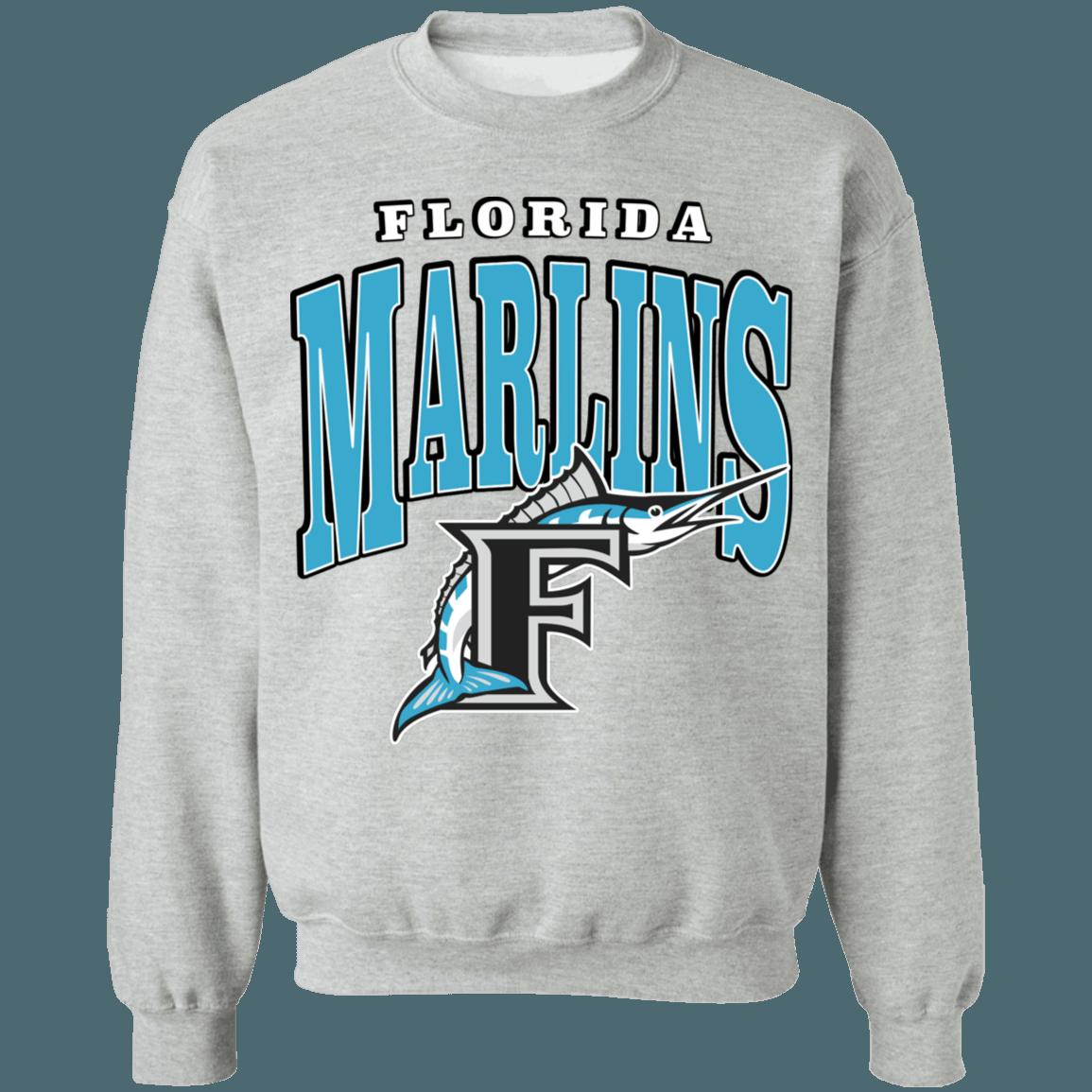 Marlins FISH Retro MLB Crewneck Sweatshirt Hoodie Shirt - Image 3