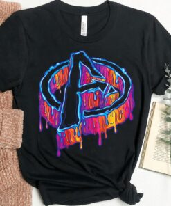 Marvel Avengers A Logo Melting Paint Drip T-Shirt, Marvel Disneyland Family Trip Vacation Gift Unisex Adult T-shirt Kid Tee
