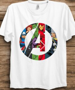 Marvel Avengers A Logo T-Shirt Iron Man Spider-Man Hulk Unisex T-shirt Birthday Shirt Gift For Men Women Kid Hoodie Sweatshirt Toddler Shirt