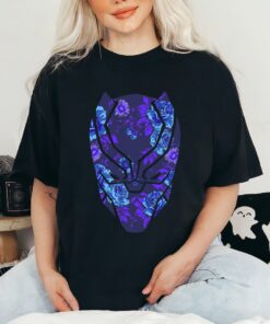 Marvel Avengers Black Panther Floral Mask T-Shirt, T'Challa 1976, The King Of Wakanda Shirt, Black Panther 2 T-Shirt Unisex T-shirt