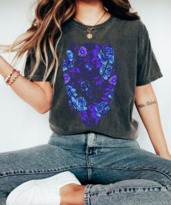 Marvel Avengers Black Panther Floral Mask T-Shirt, T'Challa 1976, The King Of Wakanda Shirt, Black Panther 2 T-Shirt Unisex T-shirt