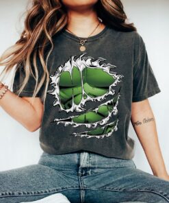 Marvel Avengers Hulk Ripped Costume T-Shirt, Marvel Family Party Gift, Disneyland Family Trip Vacation 2022 Gift Unisex T-shirt Kid