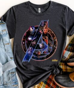 Marvel Avengers Infinity War Neon Team Shirt, MCU Fans Gift Marvel Sudios Trip Unisex T-shirt Family Birthday Gift Adult Kid Toddler Tee