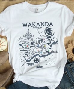 Marvel Black Panther 2 Kingdom of Wakanda Map Graphic Shirt, Wakanda Forever 2022, Unisex T-shirt Family Birthday Gift Adult Kid Toddler Tee