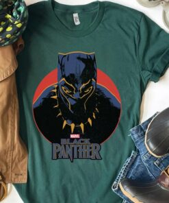 Marvel Black Panther 2 Movie Retro Circle Portrait T-Shirt, Legend King T'chala Chadwick Boseman Wakanda Forever Shirt, Long Live The King