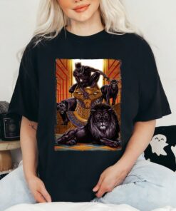 Marvel Black Panther King In the Lion's Den Graphic T-Shirt, The King Of Wakanda Shirt, Black Panther 2 T-Shirt Unisex Adult T-shirt Kid Tee