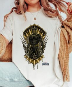 Marvel Black Panther Movie Killmonger Jaguar Crest T-Shirt, Wakanda Forever Shirt, Disneyland Shirt Unisex Adult T-shirt Kid Tee
