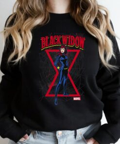 Marvel Black Widow Classic Retro Comic Stance T-Shirt, MCU Fan Gift, Avengers Superhero, Marvel World Tee Unisex Adult T-shirt Kid Tee