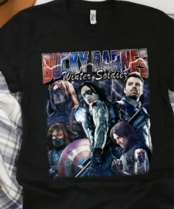 Marvel Bucky Barnes Portrait Winter Soldier Sebastian Stan Unisex T-shirt Birthday Shirt Gift For Men Women Kid Hoodie Sweatshirt Toddler