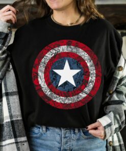 Marvel Captain America Avengers Shield Comic T-Shirt Holiday Vacation Matching Shirt Unisex Adult T-shirt Kid Tee Hoodie Sweatshirt