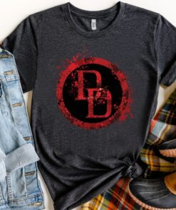 Marvel Daredevil Matt Murdock Logo Splatter Graphic Shirt, MCU Universe Fans Gift Unisex T-shirt Family Birthday Gift Adult Kid Toddler Tee