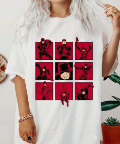 Marvel Daredevil The Faces of The Man With No Fear T-shirt, Daredevil Emotions, Disneyland Disney World Tee Unisex Adult Shirt Kid Tee