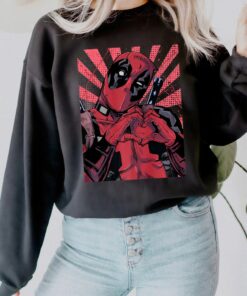 Marvel Deadpool Closed Hand Heart Shirt, Marvel Family Party Gift, Disneyland Family Trip Vacation Gift Unisex Adult T-shirt Kid Tee