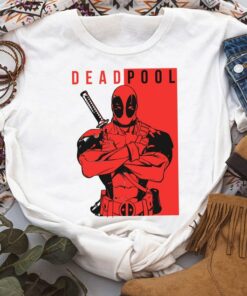 Marvel Deadpool Two-Toned Portrait Graphic Shirt, MCU Fans, Marvel Studios Trip, Unisex T-shirt Family Birthday Gift Adult Kid Toddler Tee