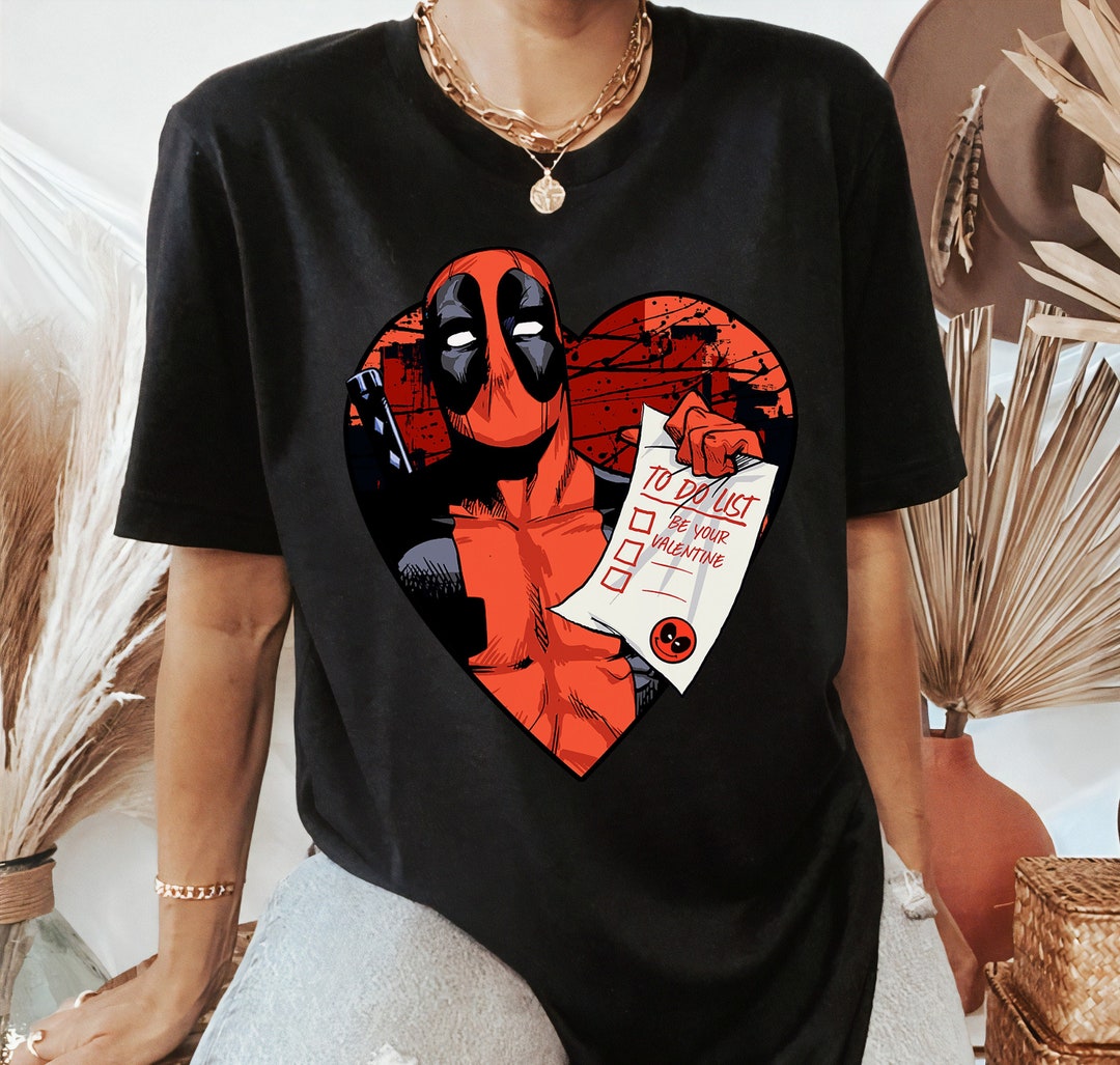 Marvel Deadpool Valentine To Do List T-Shirt, Disney Marvel Valentines Couples Matching Tee, Disneyland Trip Family Matching Shirts