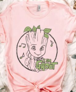 Marvel Guardians Of The Galaxy I Am Groot Shirt, Cute Baby Groot, Rocket Raccoon, Unisex T-shirt Family Birthday Gift Adult Kid Toddler Tee