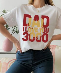 Marvel Iron Man Dad I Love You 3000 Text Fill T-Shirt, Gift For Dad Marvel Disneyland Family Trip Vacation Gift Unisex Adult T-shirt Kid Tee