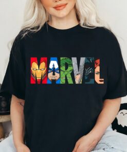 Marvel Logo Avengers Super Heroes T-Shirt Retro Marvel Comic Shirt Disneyland Vacation Holiday Unisex T-shirt Hoodie Sweatshirt