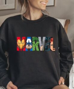 Marvel Logo Avengers Super Heroes T-Shirt Retro Marvel Comic Shirt Disneyland Vacation Holiday Unisex T-shirt Hoodie Sweatshirt