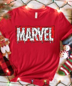 Marvel Logo Melting Paint Drip T-Shirt, Marvel Logo Shirt, Marvel Fan Gift, Disneyland Trip Vacation Gift Unisex T-shirt Kid Shirt