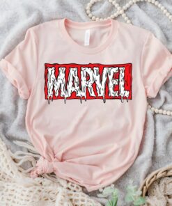 Marvel Logo Melting Paint Drip T-Shirt, Marvel Logo Shirt, Marvel Fan Gift, Disneyland Trip Vacation Gift Unisex T-shirt Kid Shirt
