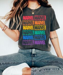 Marvel Logo Print Pride T-Shirt, LGBT Pride Shirt, Marvel Disneyland Holiday Vacation Gift Unisex Adult T-shirt Kid Shirt