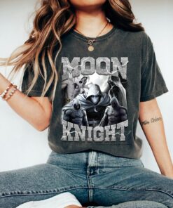 Marvel Moon Knight Portrait Poster Shirt, Marvel Family Party Gift, Disneyland Vacation Gift, Disney World Tee Unisex Adult T-shirt Kid Tee