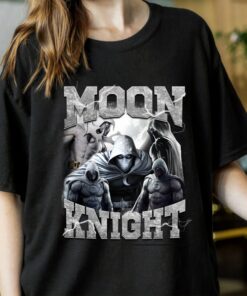 Marvel Moon Knight Portrait Poster Shirt, Marvel Family Party Gift, Disneyland Vacation Gift, Disney World Tee Unisex Adult T-shirt Kid Tee