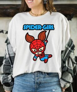 Marvel Spider-Girl Swinging Cute Kawaii Vintage Graphic T-Shirt Retro Marvel Comic Shirt Unisex Adult T-shirt Kid Tee Hoodie Sweatshirt