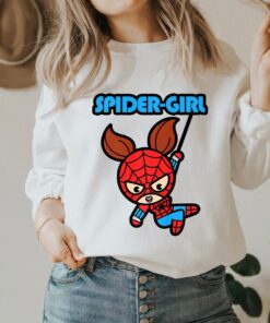 Marvel Spider-Girl Swinging Cute Kawaii Vintage Graphic T-Shirt Retro Marvel Comic Shirt Unisex Adult T-shirt Kid Tee Hoodie Sweatshirt