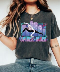 Marvel Spider-Man Into the Spider-Verse Spider-Gwen T-Shirt Holiday Vacation Matching Shirt Unisex Adult T-shirt Kid Tee Hoodie Sweatshirt