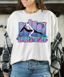 Marvel Spider-Man Into the Spider-Verse Spider-Gwen T-Shirt Holiday Vacation Matching Shirt Unisex Adult T-shirt Kid Tee Hoodie Sweatshirt