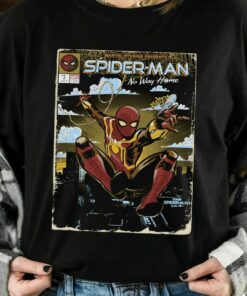 Marvel Spider-Man No Way Home Comic Book Cover Vintage Shirt, MCU Studios Trip Unisex T-shirt Family Birthday Gift Adult Kid Toddler Tee