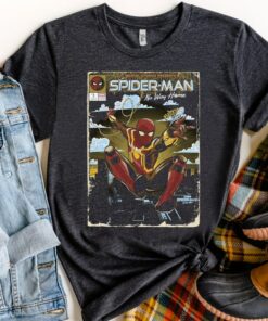 Marvel Spider-Man No Way Home Comic Book Cover Vintage Shirt, MCU Studios Trip Unisex T-shirt Family Birthday Gift Adult Kid Toddler Tee