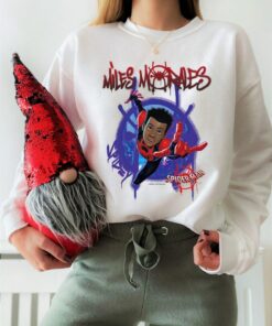 Marvel Spider-Man Spiderverse Miles Morales Splat T-Shirt, Marvel Family Party Gift, Disneyland Vacation Gift Unisex Adult T-shirt Kid Tee