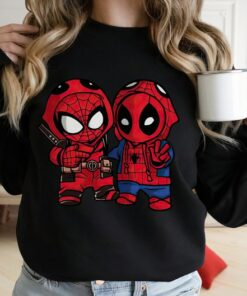 Marvel Spider-man And Deadpool Cute Friends Costume Shirt, Marvel Fan Gifts Disneland Shirt Unisex T-shirt Adult Shirt Kid Shirt Toddler Tee