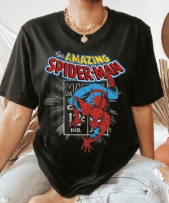 Marvel The Amazing Spider-Man Vintage Comic, Marvel Avenger Superhero Unisex T-shirt Family Birthday Gift Adult Kid Toddler Tee