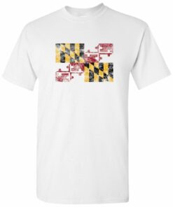 Maryland State Flag - Hometown Pride Local Souvenir Shirt Sweatshirt Pullover Hoodie Reprinted Full Color Full Size