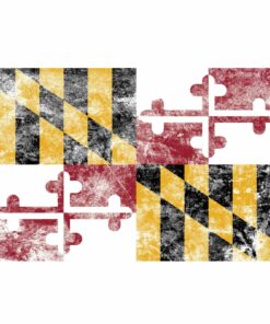 Maryland State Flag - Hometown Pride Local Souvenir Shirt Sweatshirt Pullover Hoodie Reprinted Full Color Full Size