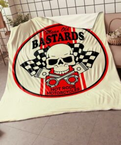 Mean Old Bastards Hot Rods Motorcycles Blanket