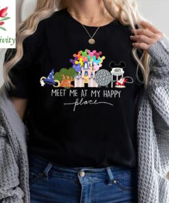 Meet me at my happy place shirt, Disney world shirt, Disneyland shirt, Disney trip shirts, Family vacation shirts, Disney Family shirt