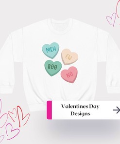 Meh Valentines Day Candy Unisex Crewneck Sweatshirt