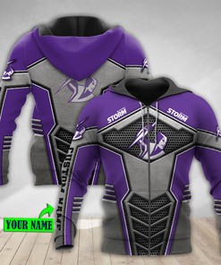 Melbourne Storm Nrl Metal Custom 3D All Over Print Hoodie