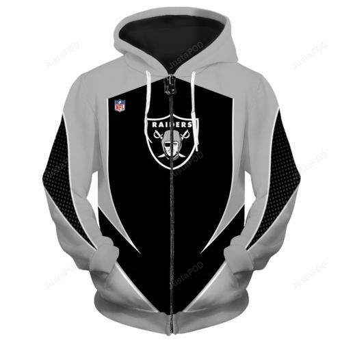 Men Women Oakland Raiders, Nfl 3D All Over Print Zip Up Hoodie Option