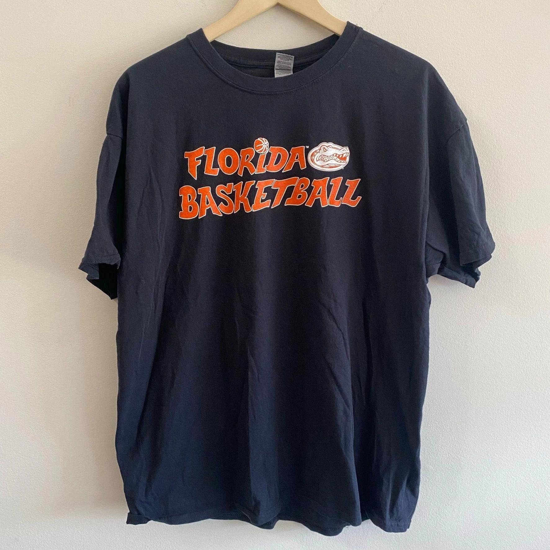 Men'S Black Florida Gators Basketball T-Shirt Sweatshirt Pullover Hoodie Reprinted Full Color Full Size Gift For NCAA Fans