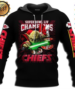 Mens Kansas City Chiefs Master Yoda Nfl Super Bowl 3D All Over Print Zip Up Hoodie Option