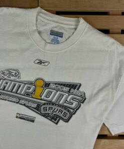 Mens Vintage Style Reebok Champions 2005 NBA Tshirt Hoodie Crewneck Sweatshirt Reprinted Full Color Full Size Gifts for NBA Fans