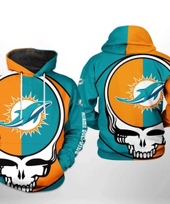 Miami Dolphins Nfl Grateful Dead 3D All Over Print Zip Up Hoodie Option