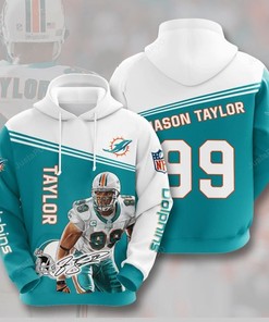 Miami Dolphins Nfl Taylor 99 3D All Over Print Zip Up Hoodie Option