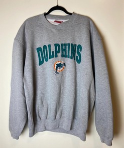 Miami Dolphins NFL Tshirt Pullover Hoodie Crewneck Sweatshirt Reprinted Full Color Full Size Gifts For NFL Fans